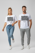 Rostock 'Rostockerkind' Bio Oversized T-Shirt Unisex Frontprint weiß