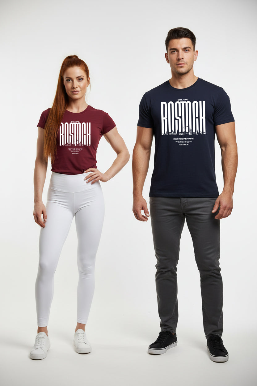 Rostock 'Rostockerkind' Bio T-Shirt Unisex Frontprint 180 g/m²