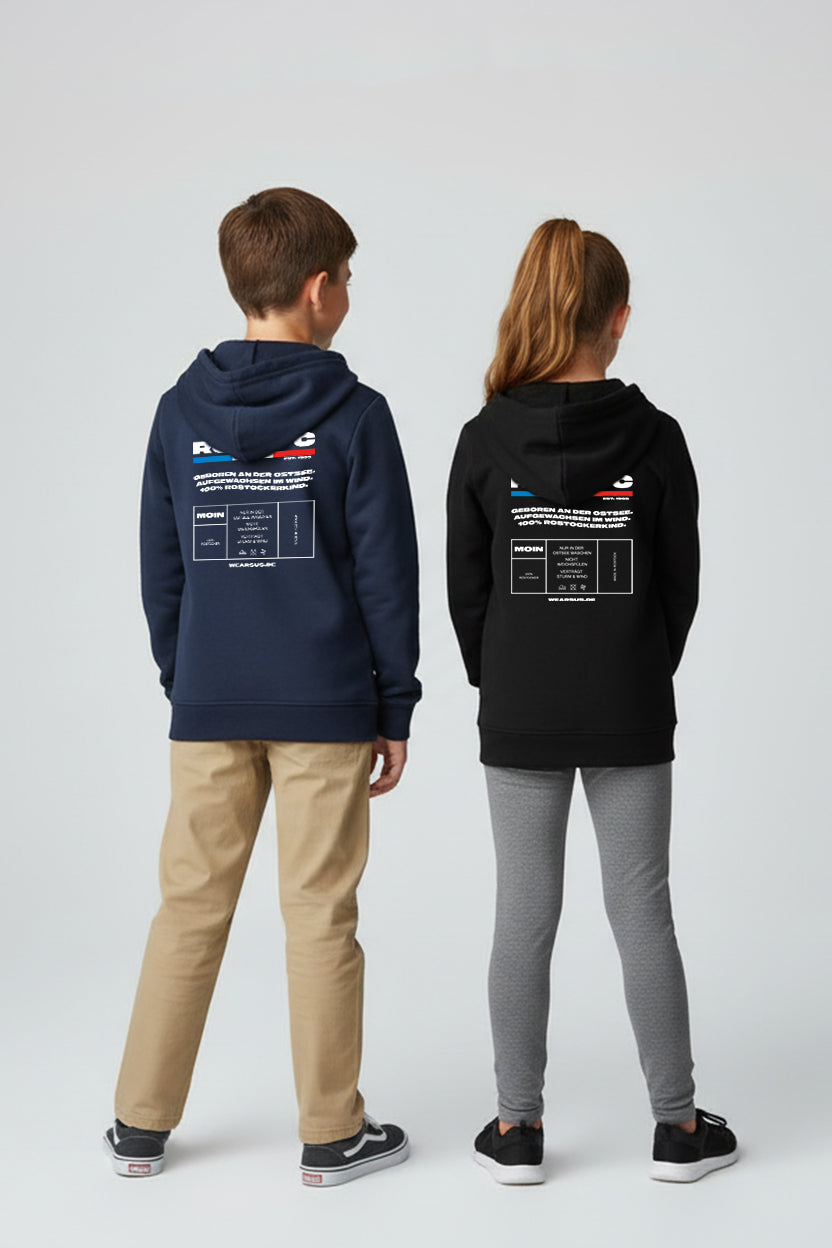 Rostock 'ROZTOC' Bio Zip Hoodie Kinder 9–13 Jahre