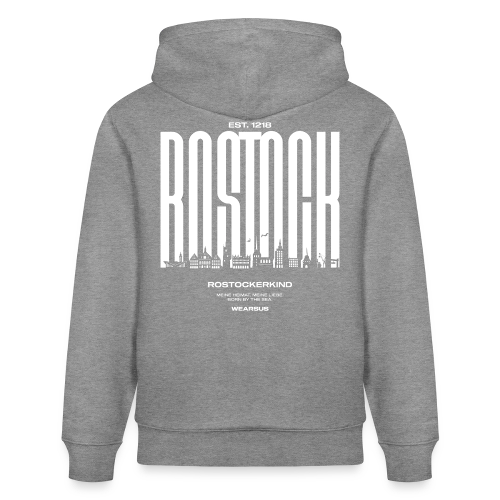 Rostock 'Rostockerkind' Bio Hoodie Unisex Farbe - Hellgrau marmoriert