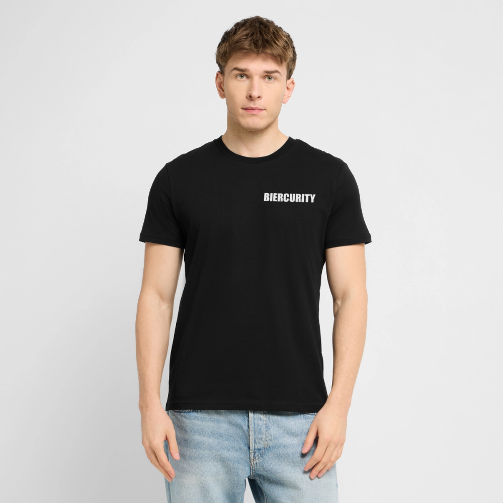 Unisex Sprüche T-Shirt 'Biercurity' - Schwarz