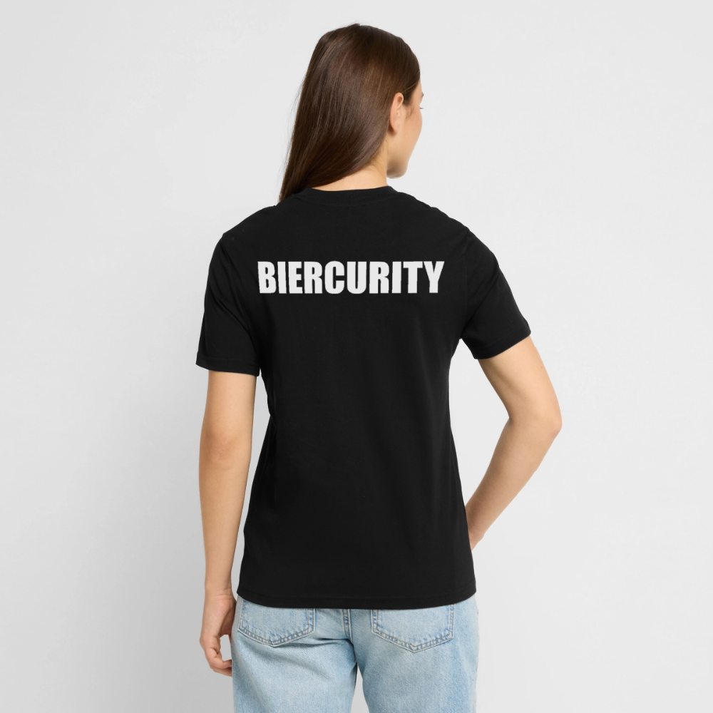 Unisex Sprüche T-Shirt 'Biercurity' - Schwarz