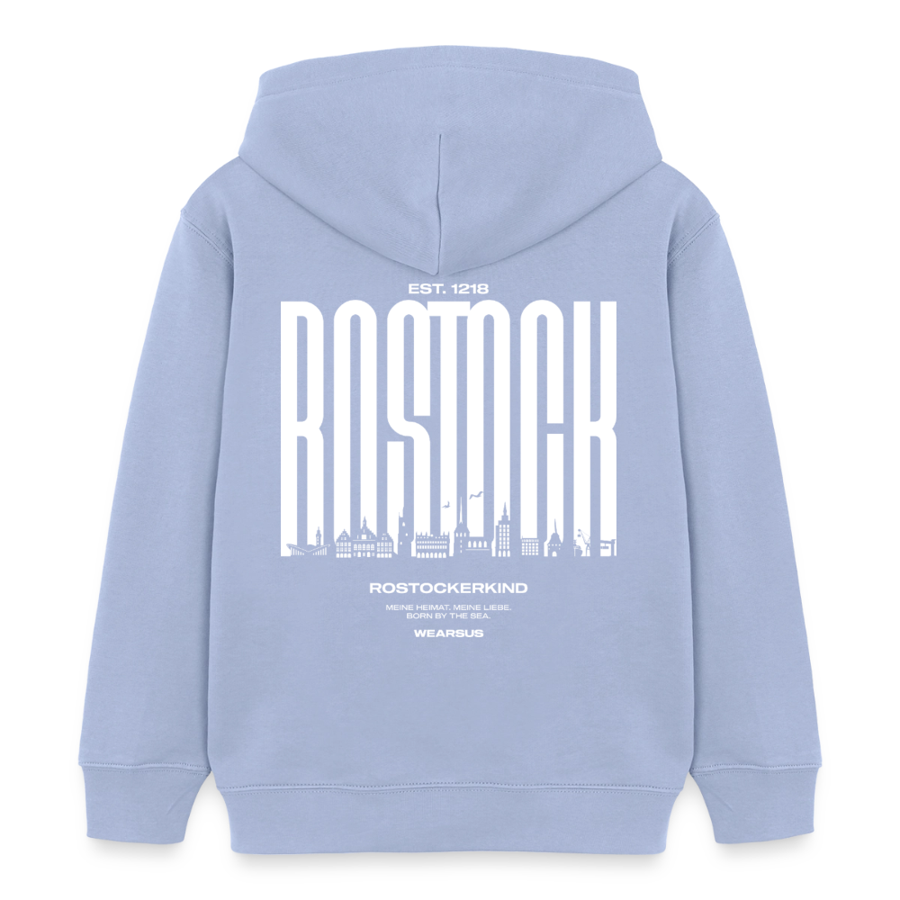 Rostock 'Rostockerkind' Bio Sweatshirt Kinder 3-8 Jahre Front Print - Sky