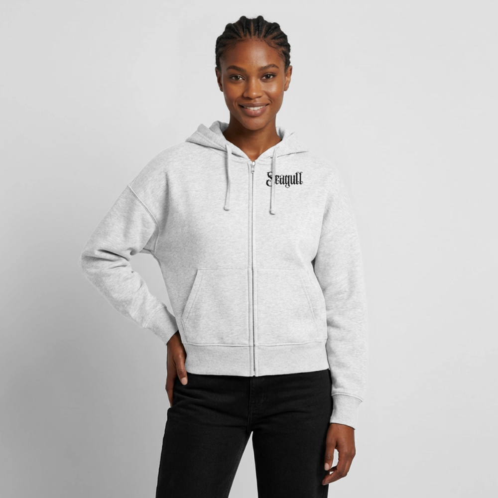 Rostock 'Seagull' Bio Zip Hoodie Damen weiß meliert - Weiß meliert