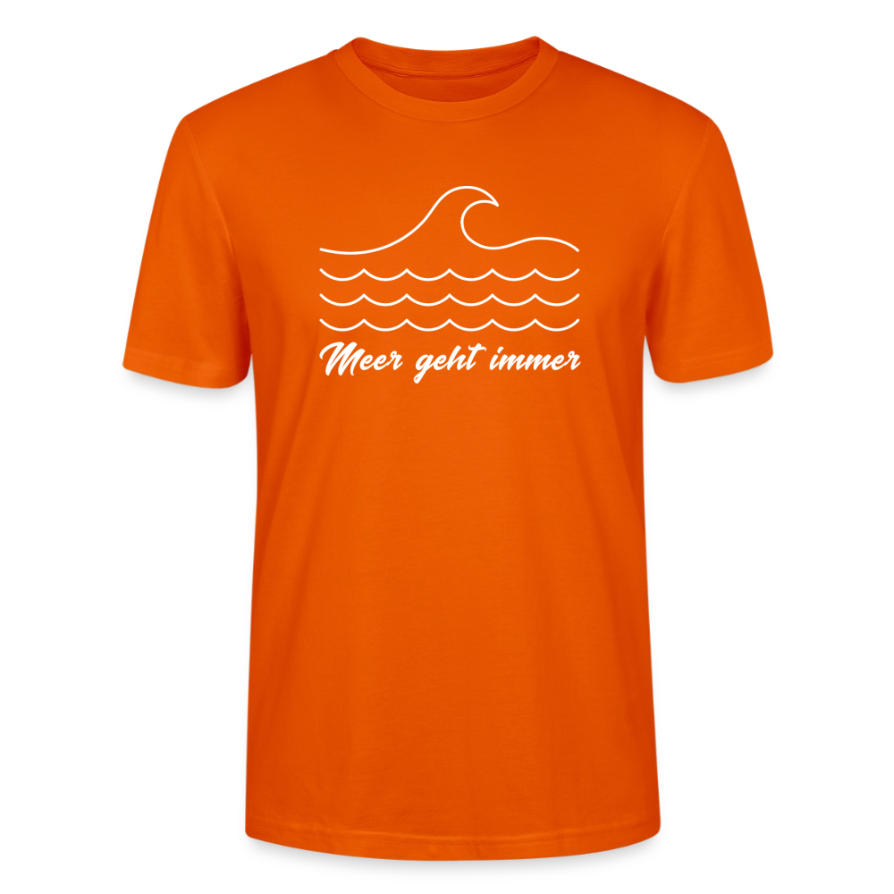 Unisex Sprüche T-Shirt ‘Meer geht immer’ Fun Shirt - Tieforange