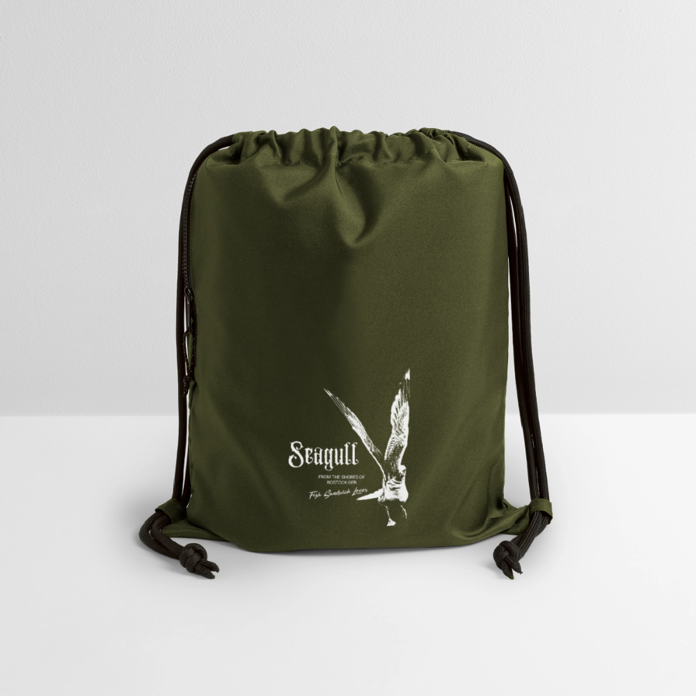 Rostock 'SEAGULL' Turnbeutel aus Recycling-Material - military Green