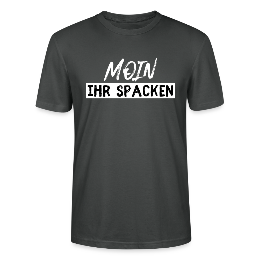 Unisex Sprüche T-Shirt 'Moin ihr Spacken' Fun Shirt - Anthrazit