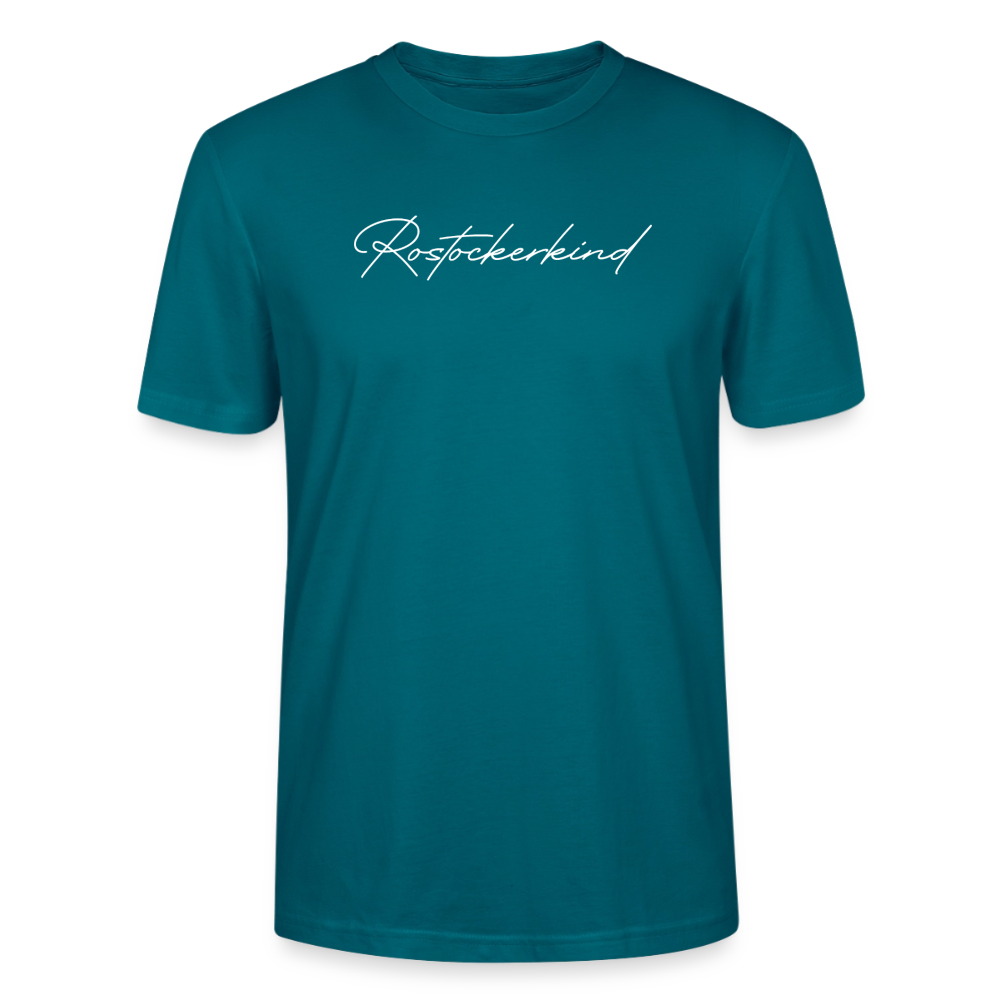 Rostock 'Rostockerkind' Signature Bio T-Shirt Unisex schwarz - Ozeanblau
