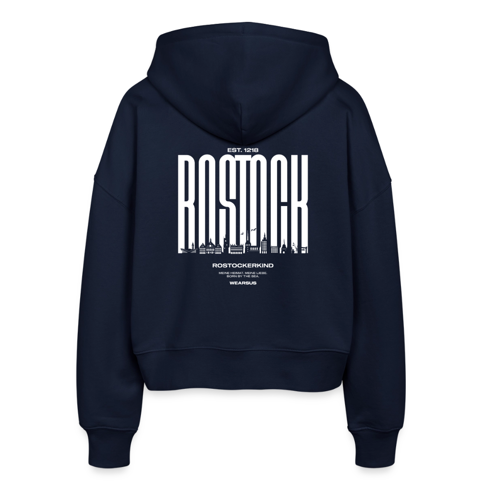 Rostock 'Rostockerkind' Bio Zip Hoodie Damen Farbe - Navy