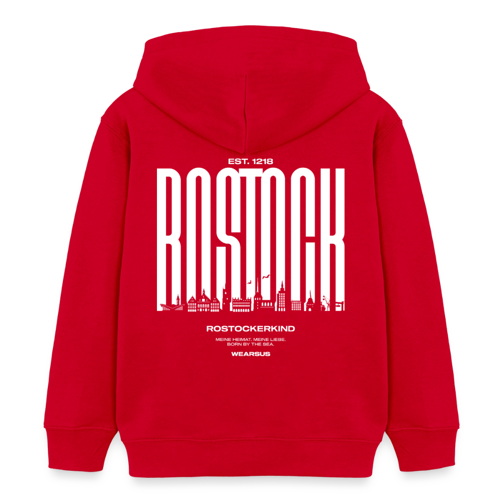 Rostock 'Rostockerkind' Bio Sweatshirt Kinder 3-8 Jahre Front Print - Rot