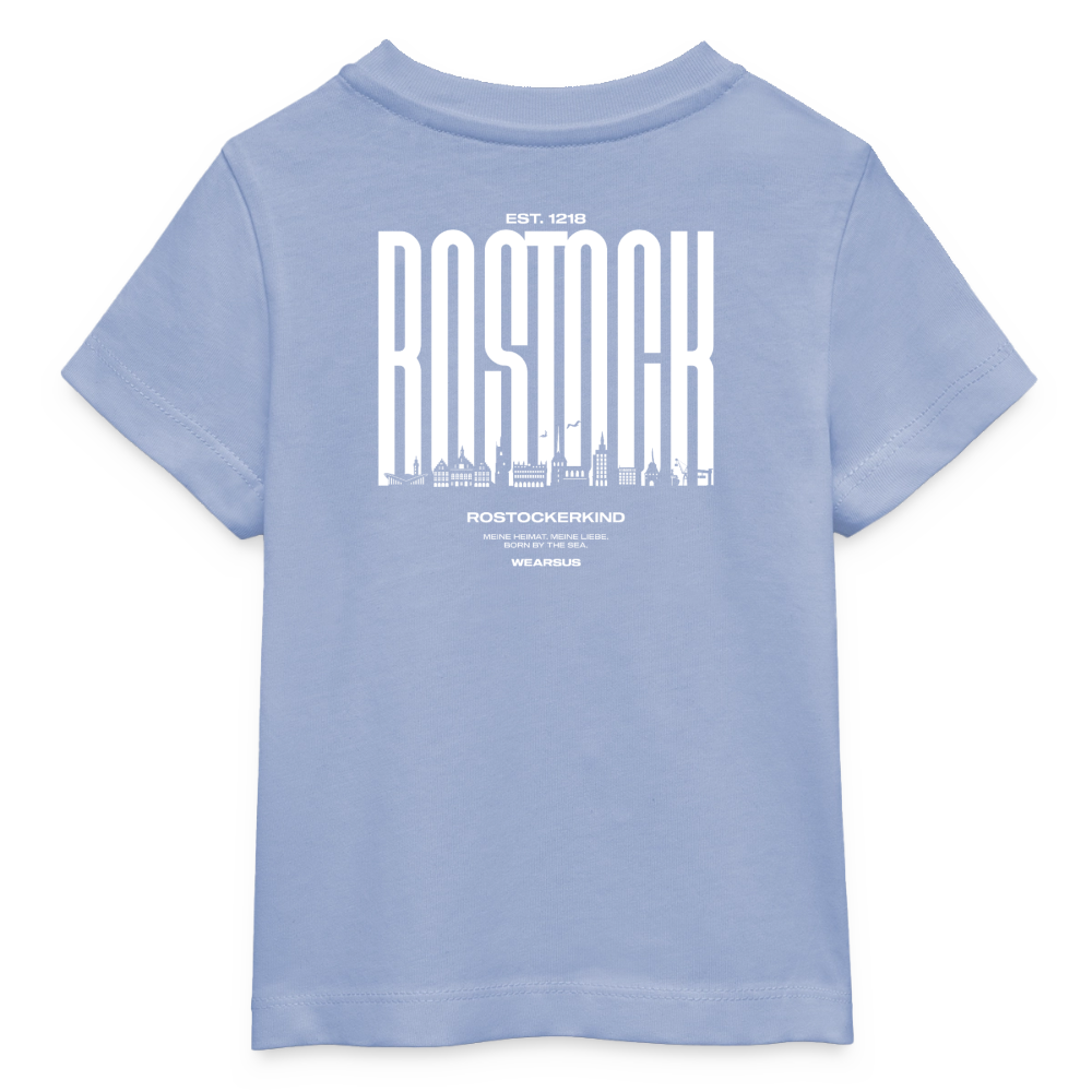 Rostock 'Rostockerkind' Bio T-Shirt Babys Back Print Farbe - Sky