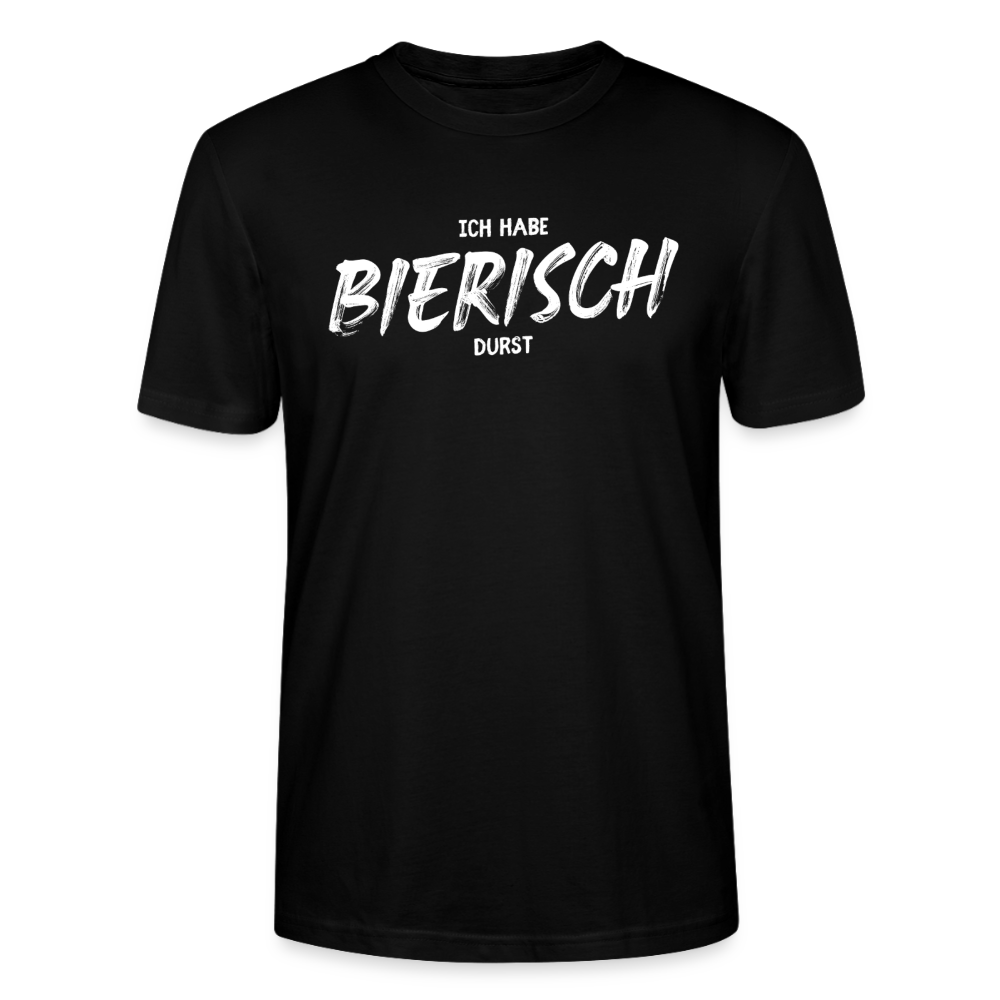 Unisex Sprüche T-Shirt 'Ich habe bierisch Durst' - Schwarz