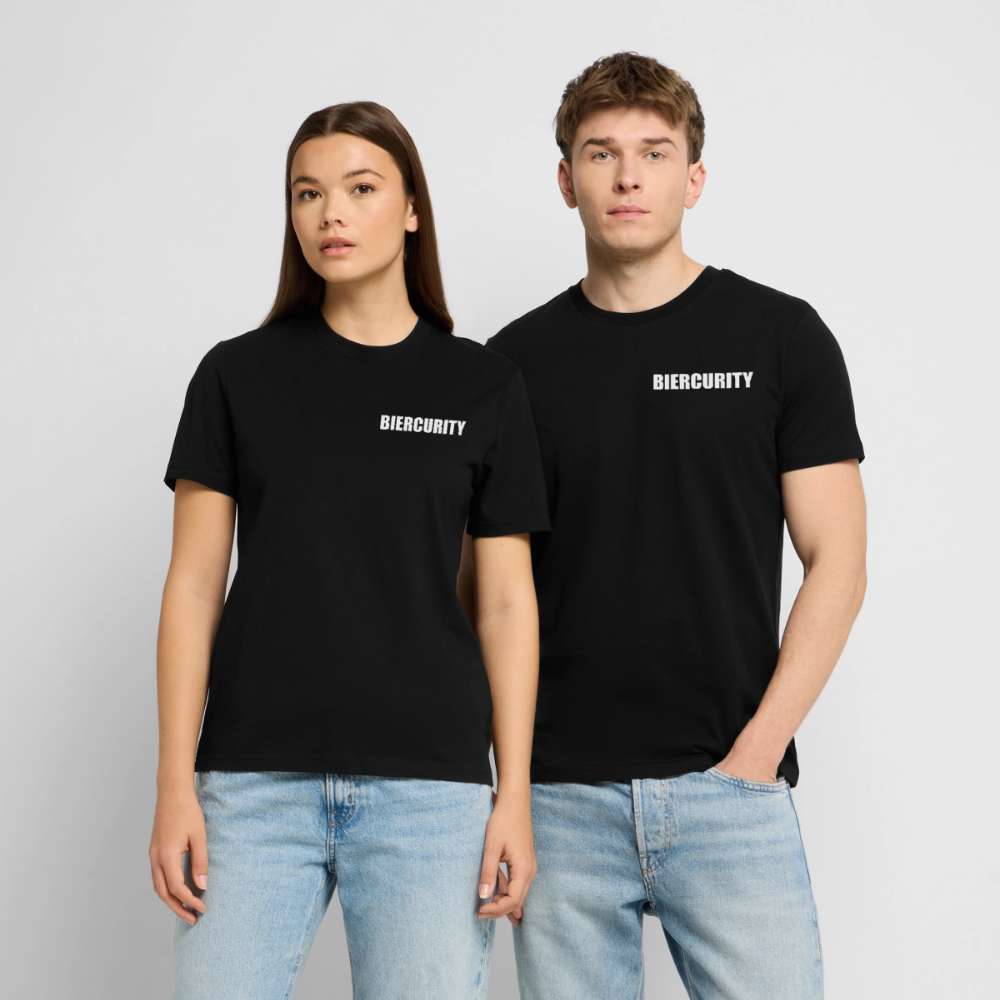 Unisex Sprüche T-Shirt 'Biercurity' - Schwarz