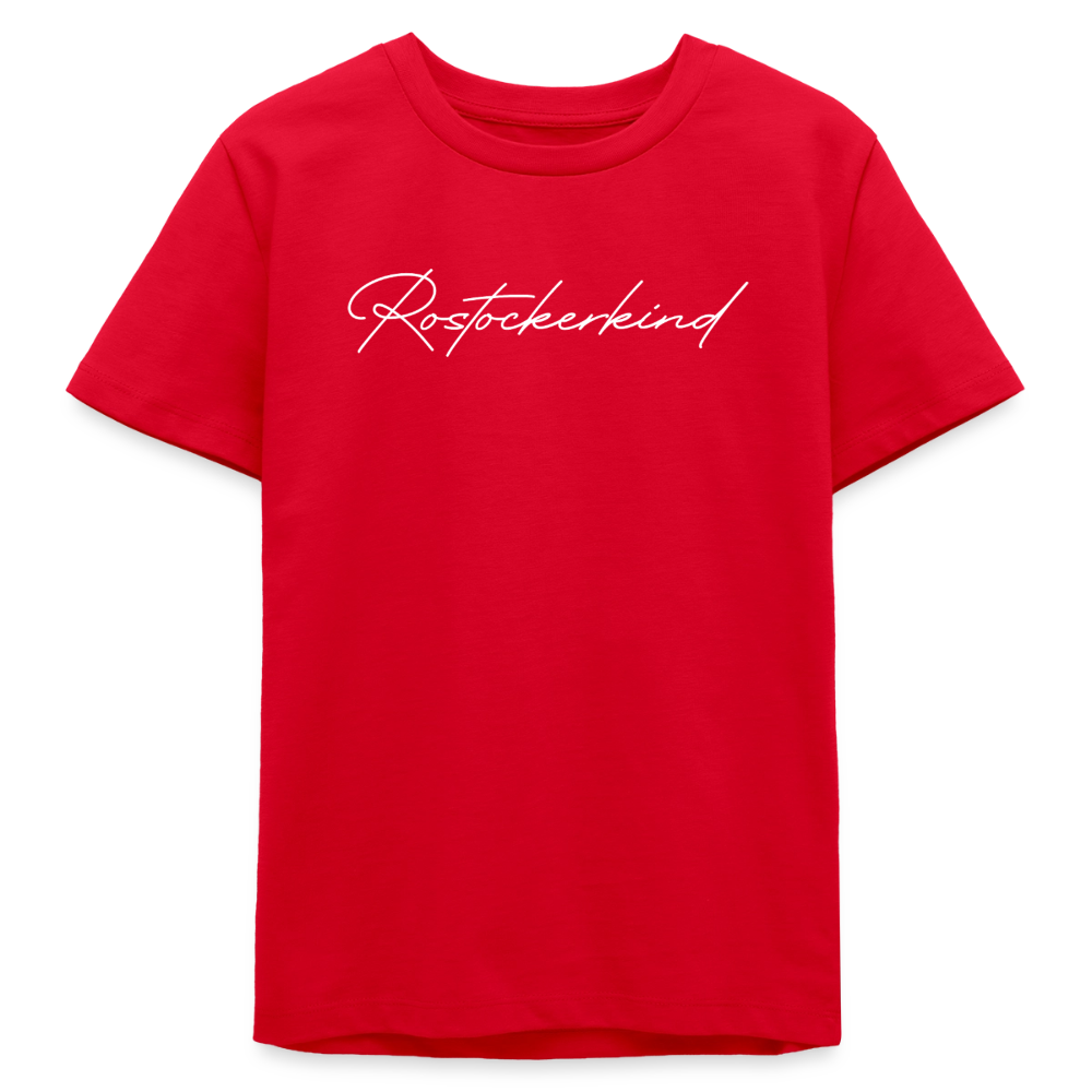 Rostock 'Rostockerkind' Signature Bio T-Shirt Kinder 9-13 Jahre - Rot
