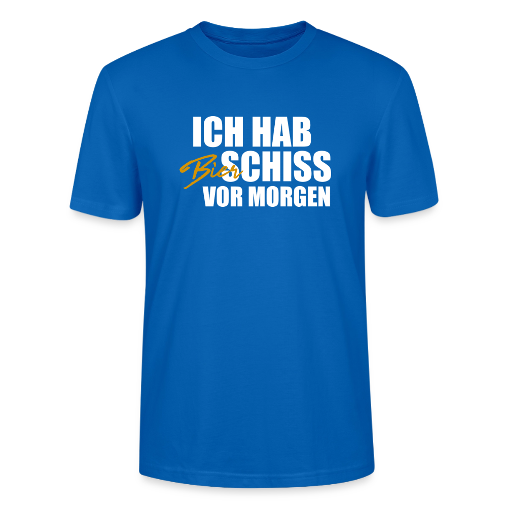 Unisex Sprüche T-Shirt 'Ich hab Bierschiss vor morgen' - Pfauenblau