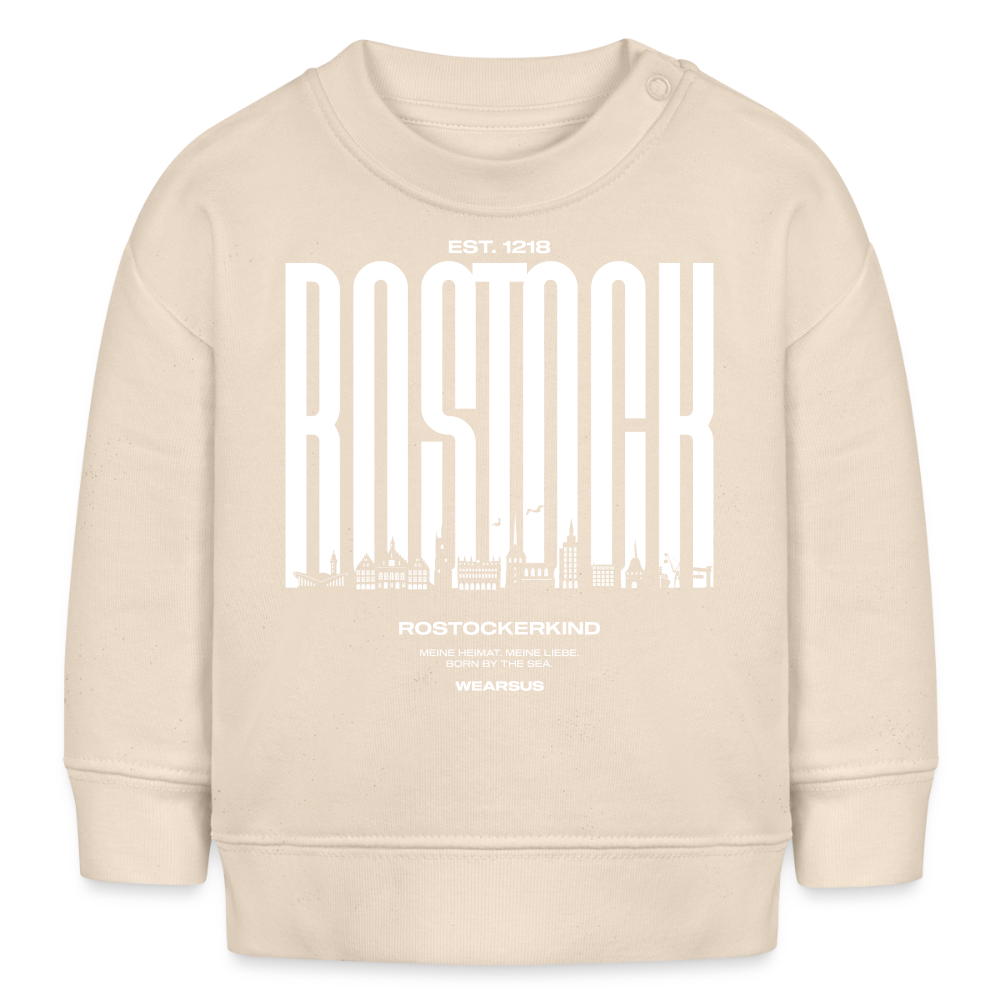 Rostock 'Rostockerkind' Bio Sweatshirt Babys Front Print Farbe - Natur