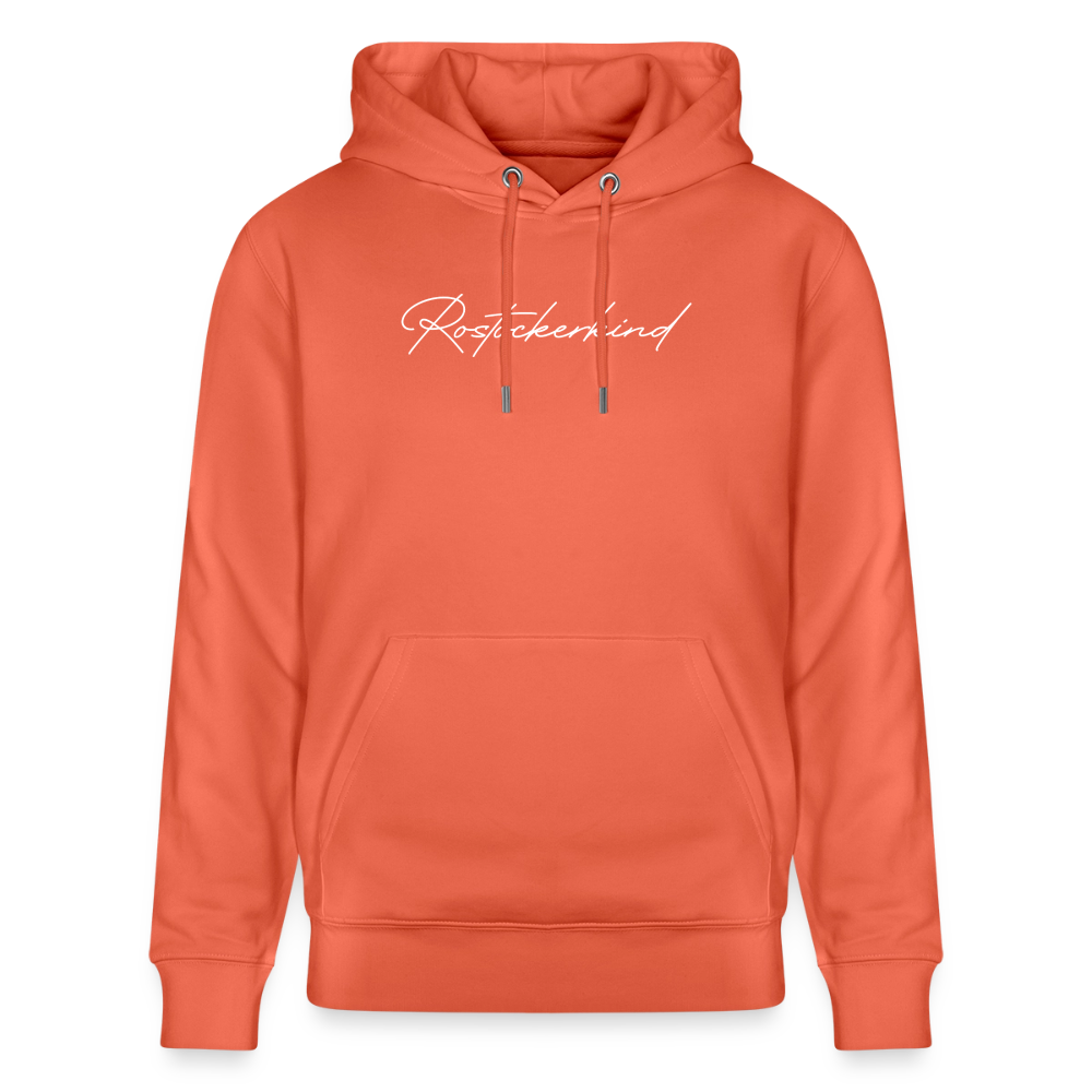 Rostock 'ROSTOCKERKIND' Signature Bio Hoodie Unisex weiß - Hellrot
