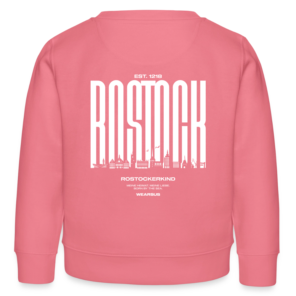 Rostock 'Rostockerkind' Bio Sweatshirt Kinder 3-8 Jahre Back Print - Pink 