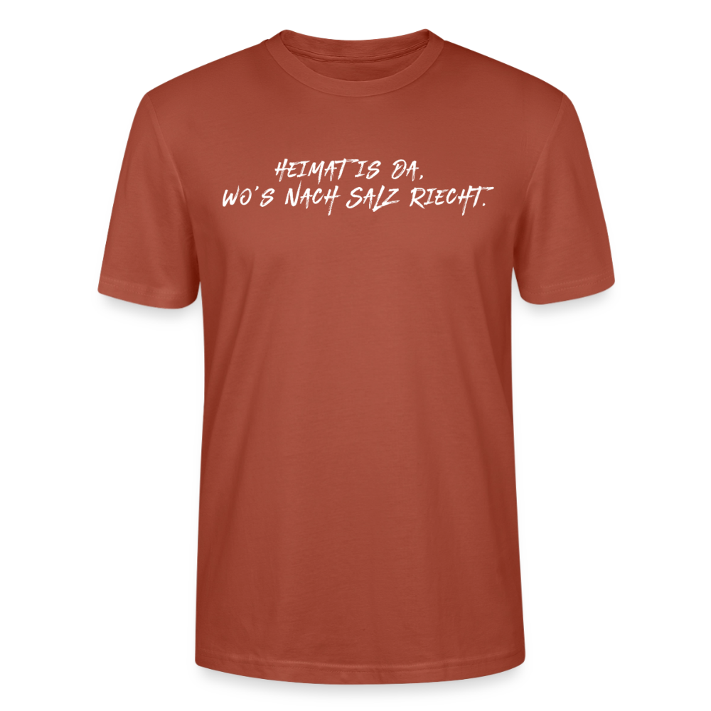 Unisex Sprüche T-Shirt ‘Heimat is da, wo’s nach Salz riecht.’ Fun Shirt - Terrakotta