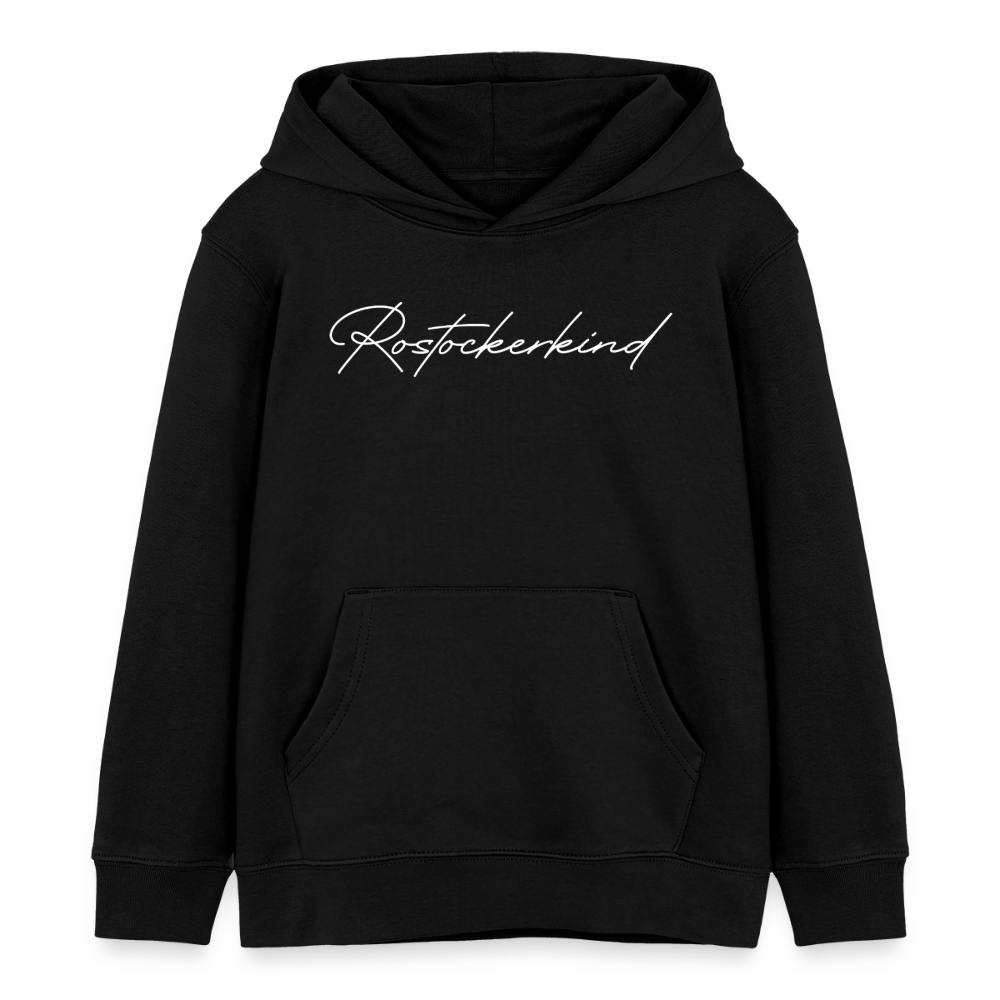 Rostock 'Rostockerkind' Signature Bio Hoodie Kinder 3-8 Jahre - Schwarz