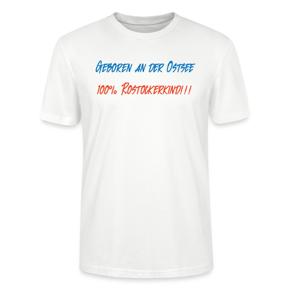 Unisex Sprüche T-Shirt 'Geboren an der Ostsee 2' Fun Shirt - Weiß
