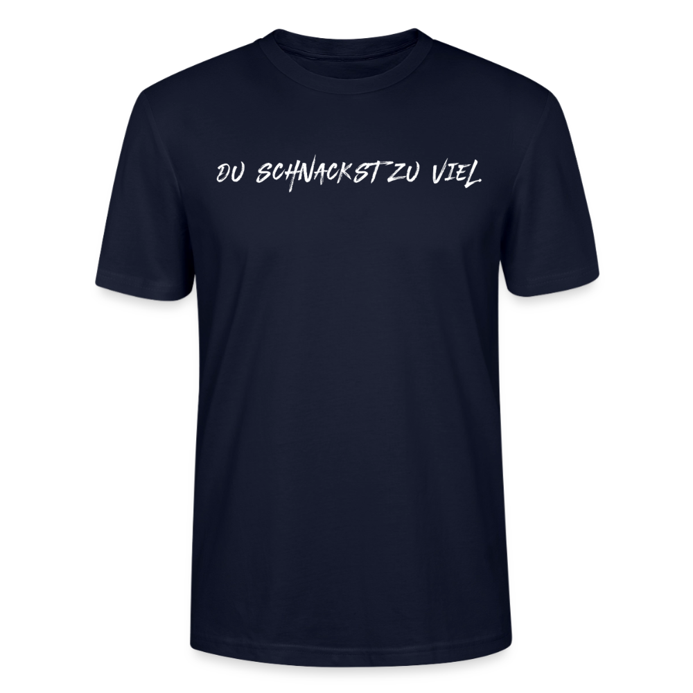 Unisex Sprüche T-Shirt 'Du schnackst zu viel' Fun Shirt - Navy