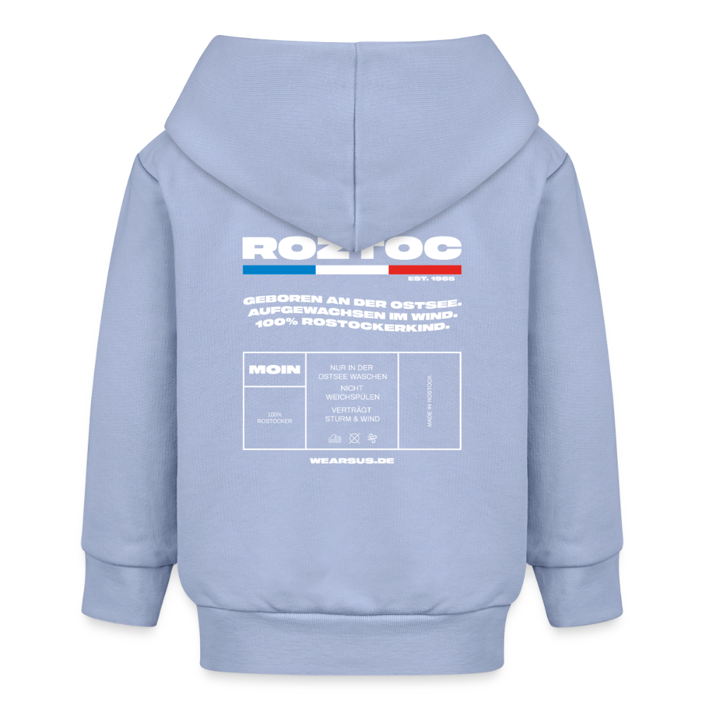 Rostock 'ROZTOC' Edition Bio Baby Zip Hoodie - Sky