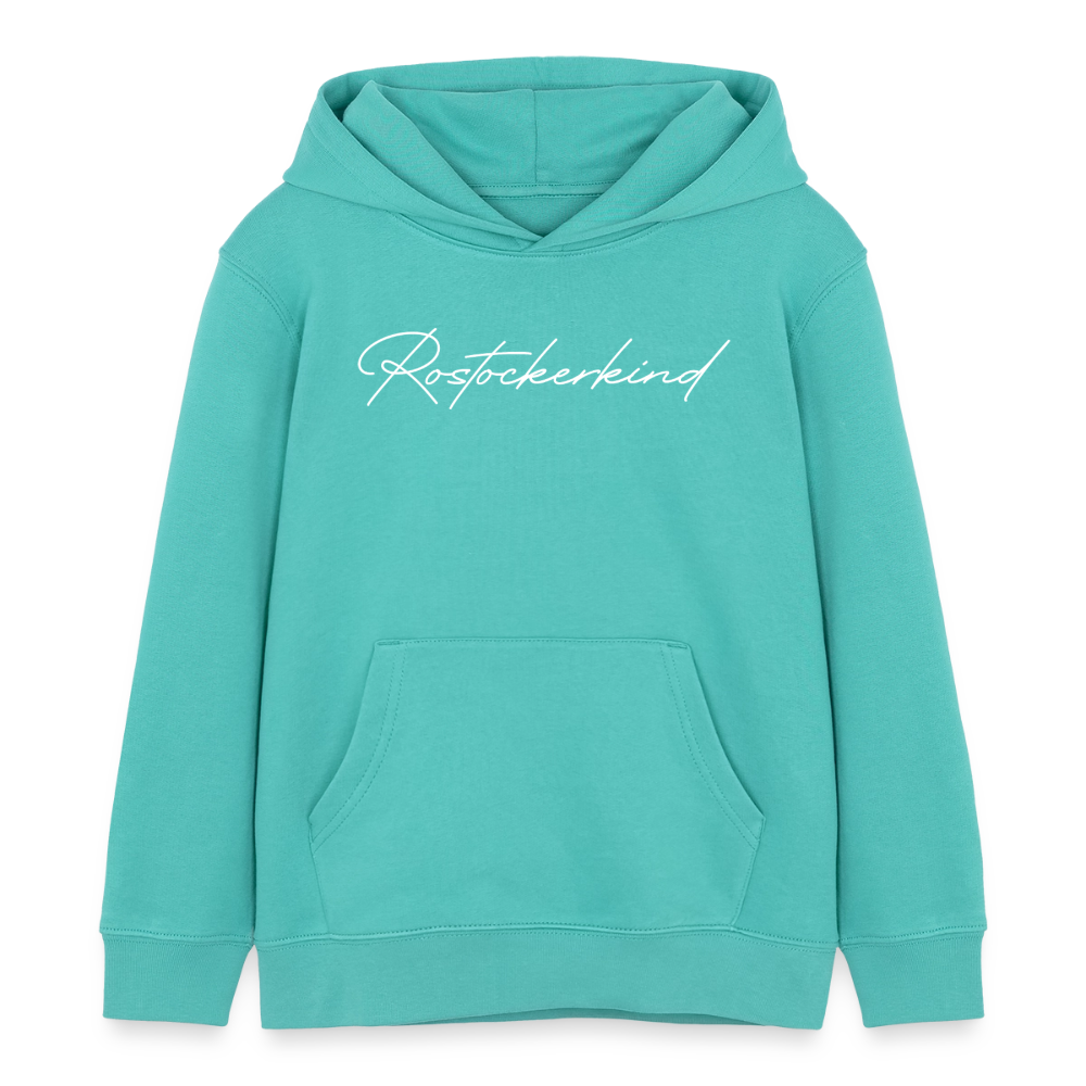Rostock 'Rostockerkind' Signature Bio Hoodie Kinder 3-8 Jahre - Poolblau
