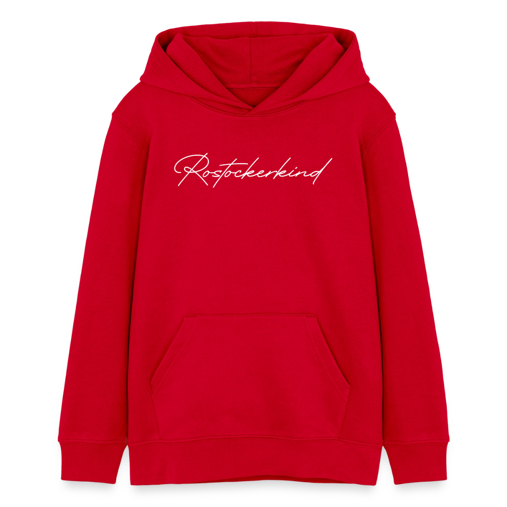 Rostock 'Rostockerkind' Signature Bio Hoodie Kinder 9-13 Jahre - Rot