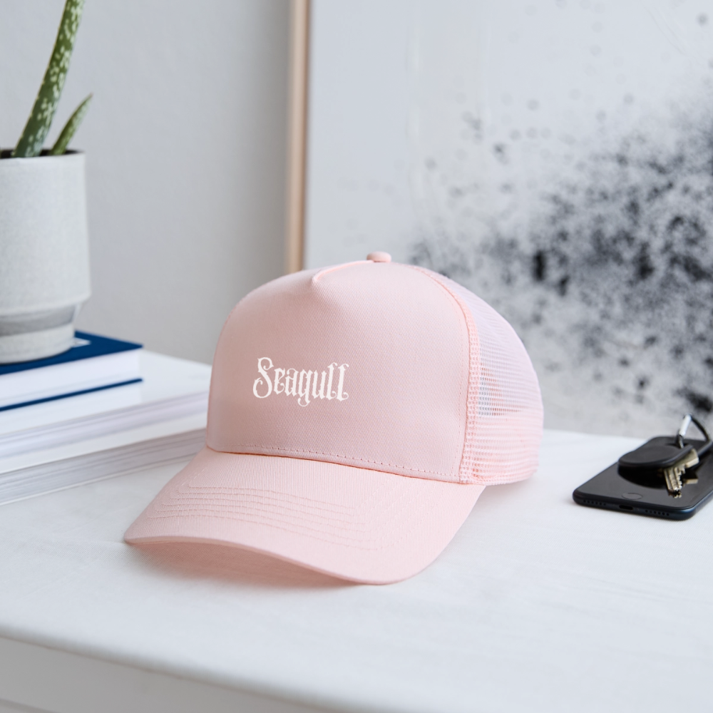 Rostock 'SEAGULL' Trucker Cap mit weißem Print - Hellrosa