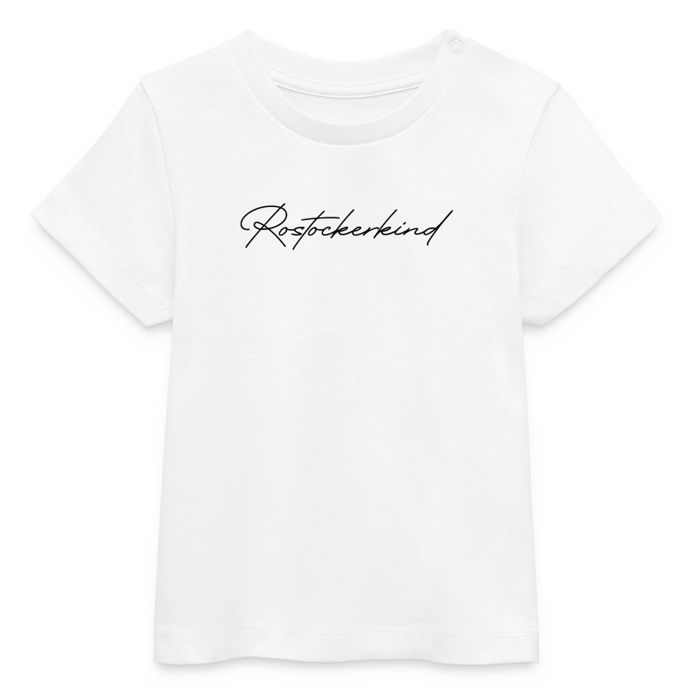 Rostock 'Rostockerkind' Signature Bio T-Shirt Babys weiß - Weiß