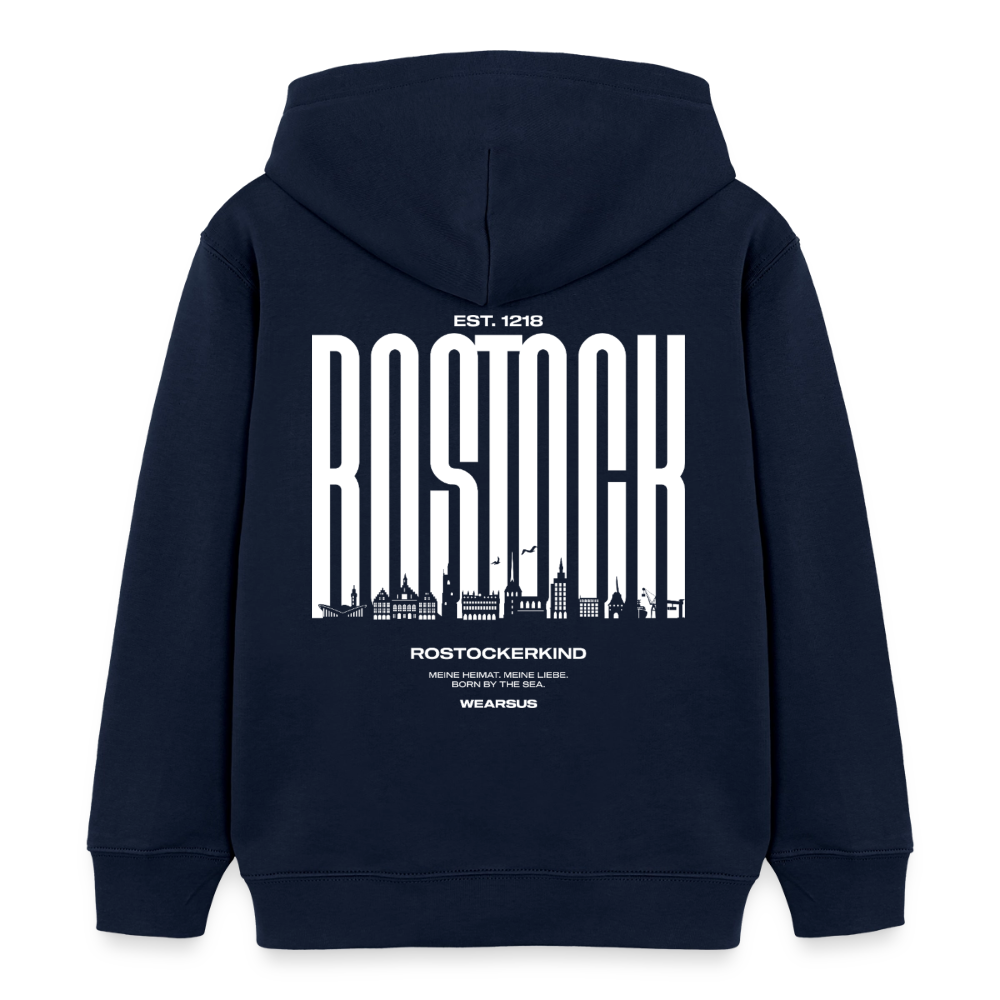 Rostock 'Rostockerkind' Bio Sweatshirt Kinder 3-8 Jahre Front Print - Navy