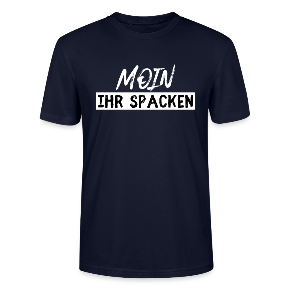 Unisex Sprüche T-Shirt 'Moin ihr Spacken' Fun Shirt - Navy