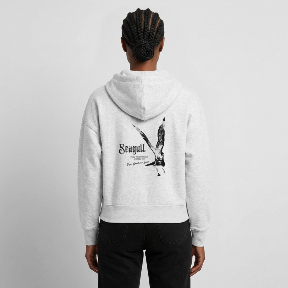 Rostock 'Seagull' Bio Zip Hoodie Damen weiß meliert - Weiß meliert