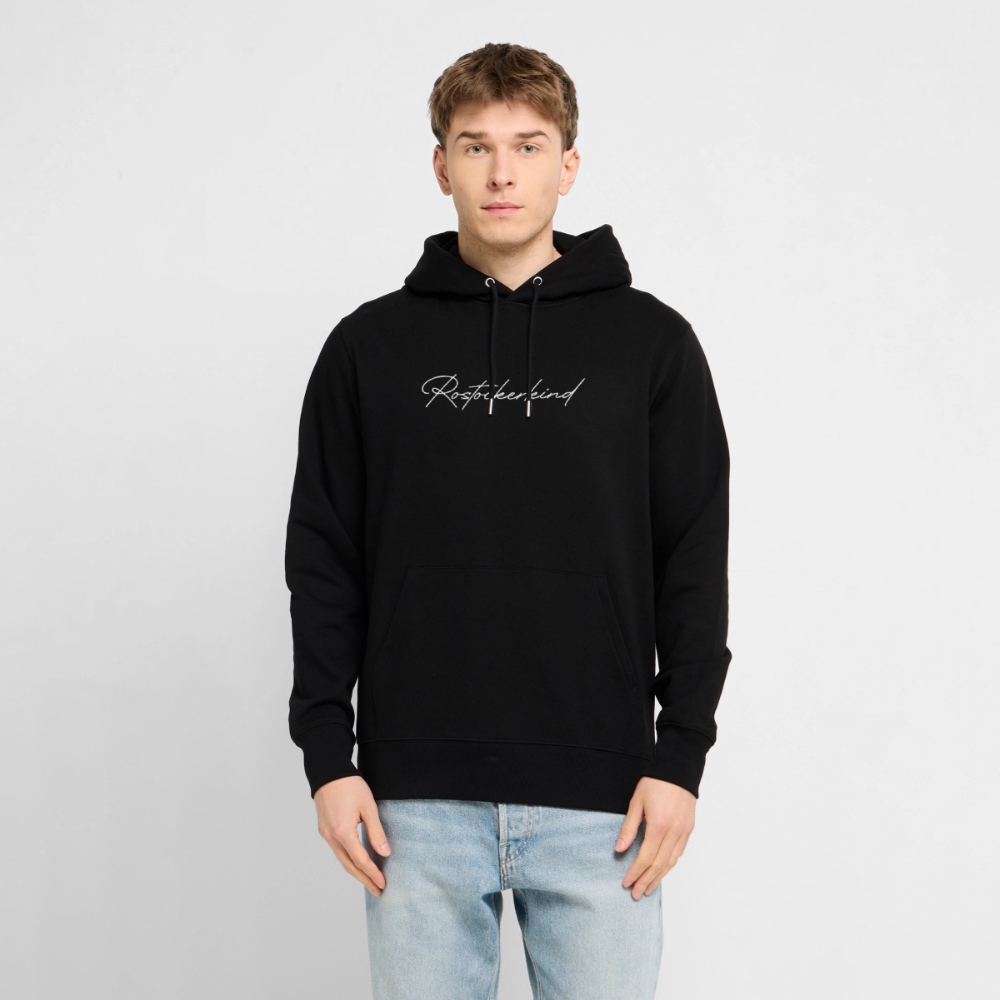 Rostock 'ROSTOCKERKIND' Signature Bio Hoodie Unisex weiß - Schwarz