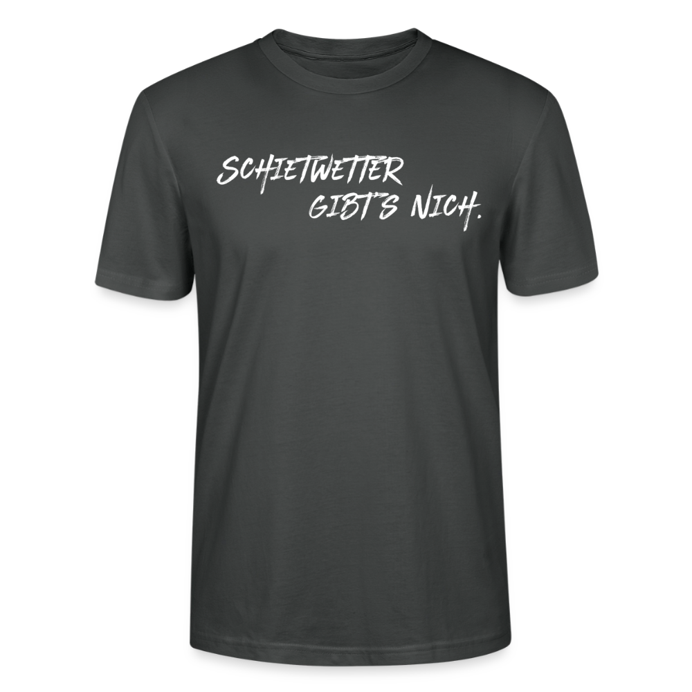 Unisex Sprüche T-Shirt 'Schietwetter gibt's nich' Fun Shirt - Anthrazit