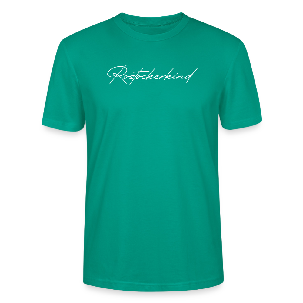 Rostock 'Rostockerkind' Signature Bio T-Shirt Unisex schwarz - Blaugrün