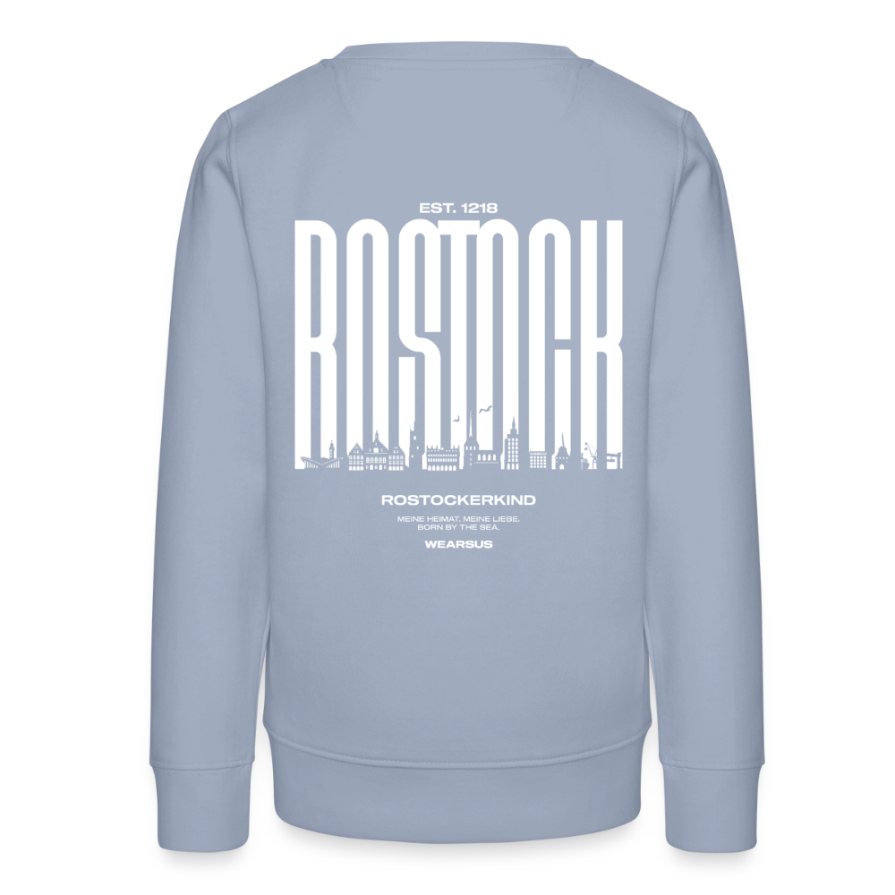 Rostock 'Rostockerkind' Bio Sweatshirt Kinder 9-13 Jahre Back Print - Lavendel-Violett