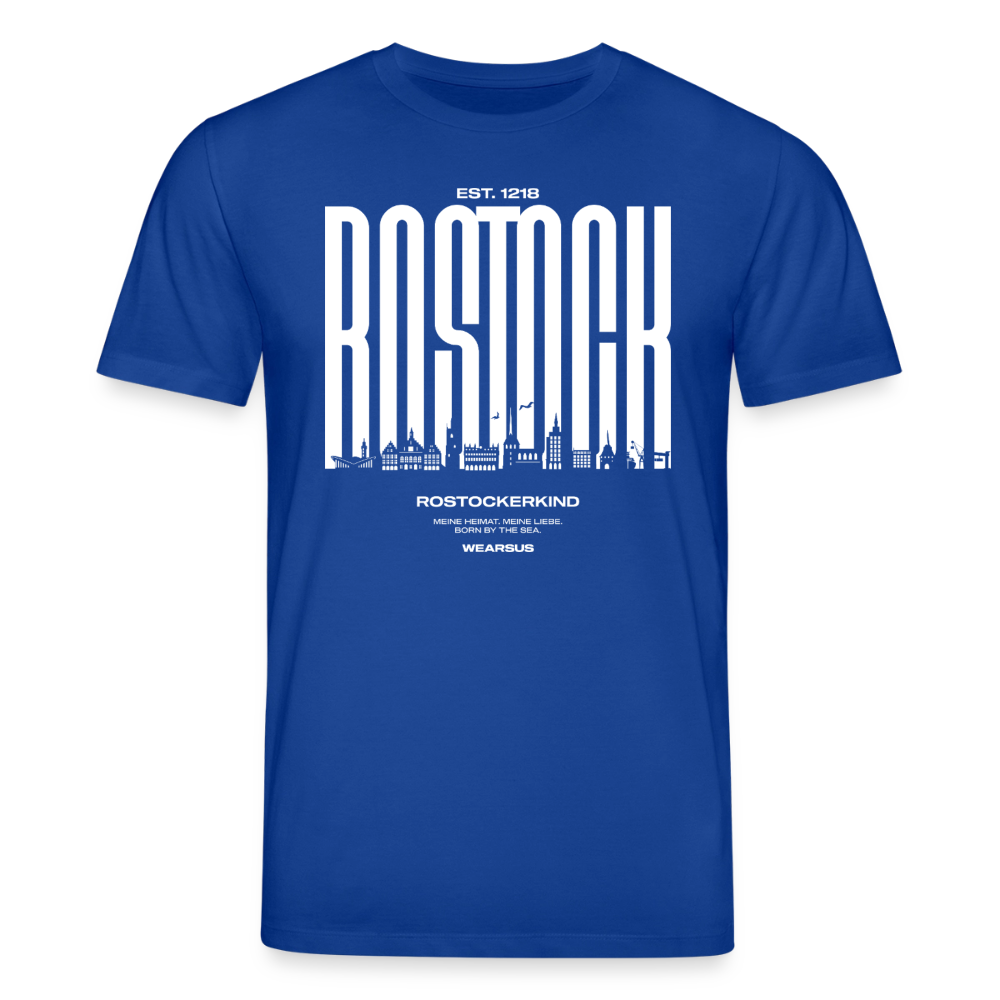 Rostock 'Rostockerkind' Bio T-Shirt Unisex Front Print Farbe 180 g/m² - Dunkelblau