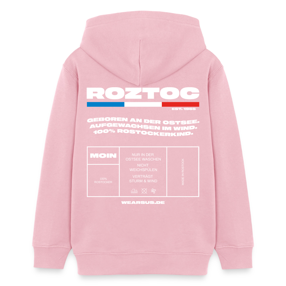 Rostock 'ROZTOC' Edition Bio Zip Hoodie Kinder 9-13 Jahre Farbe - Hellrosa