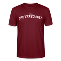 Unisex Sprüche T-Shirt 'Total unterbezahlt' - Burgunderrot