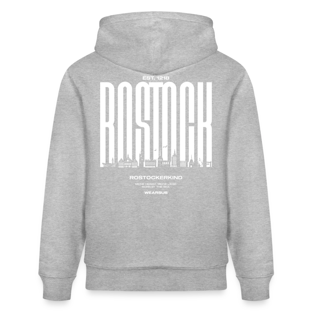 Rostock 'Rostockerkind' Bio Hoodie Unisex Farbe - Grau meliert