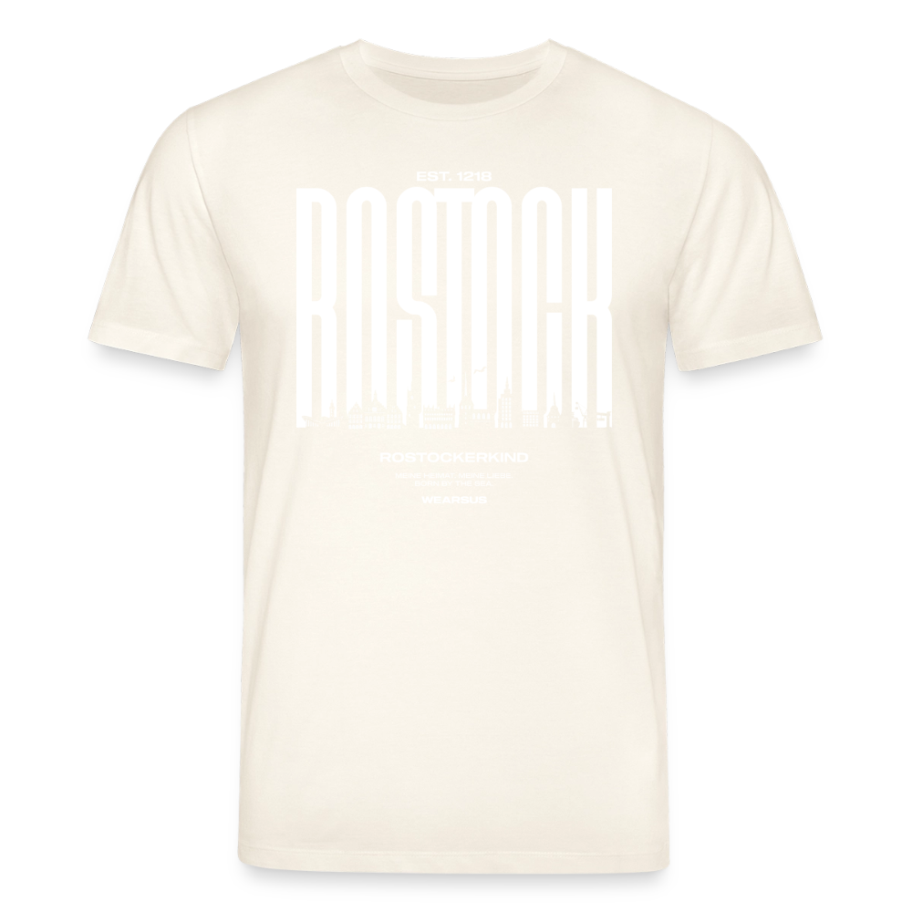 Rostock 'Rostockerkind' Bio T-Shirt Unisex Front Print Farbe 180 g/m² - Naturweiß 