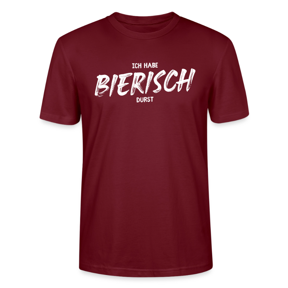 Unisex Sprüche T-Shirt 'Ich habe bierisch Durst' - Burgunderrot