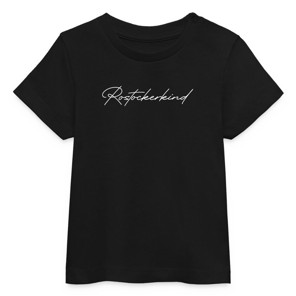 Rostock 'Rostockerkind' Signature Bio T-Shirt Babys - Schwarz