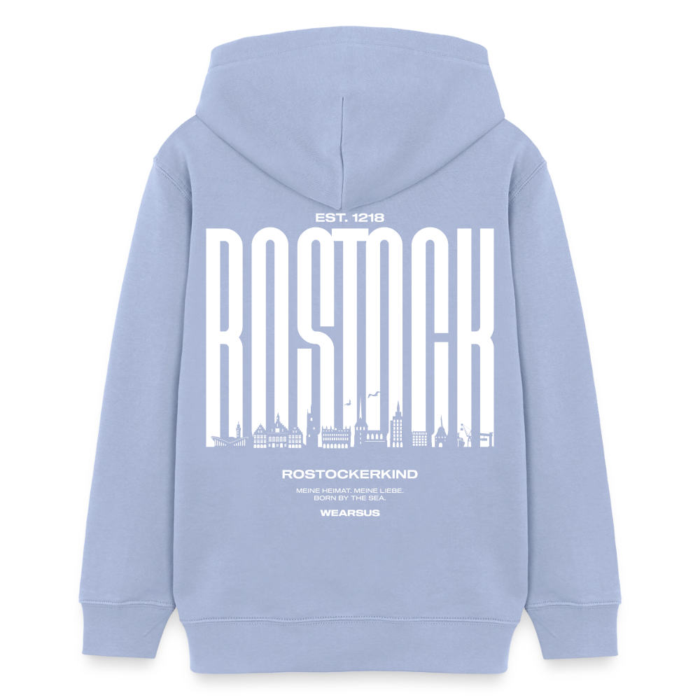 Rostock 'Rostockerkind' Bio Hoodie Kinder 9-13 Jahre - Sky
