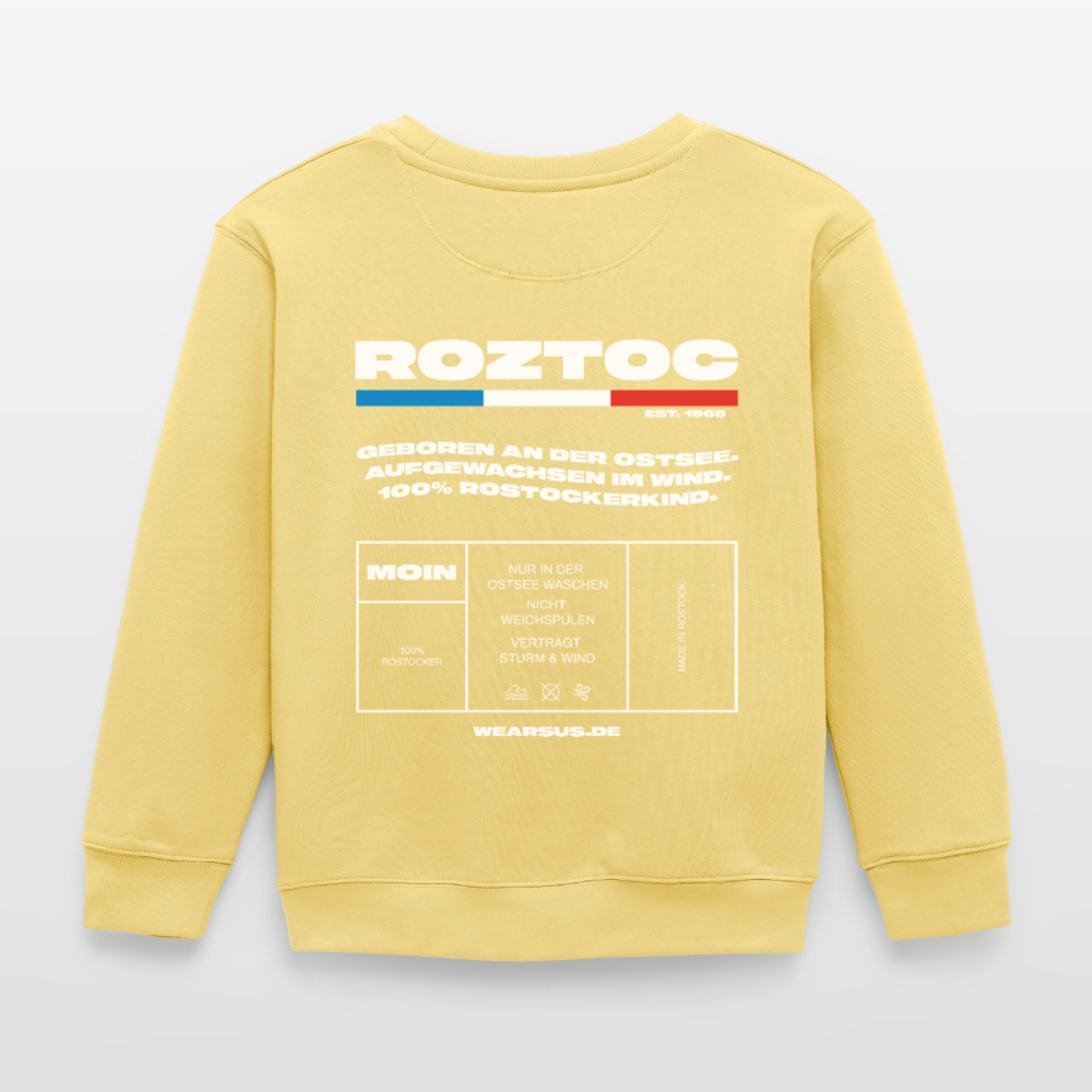 Rostock 'ROZTOC' Edition Bio Sweatshirt Kinder 3-8 Jahre - Gelb Viva 