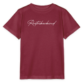 Rostock 'Rostockerkind' Signature Bio T-Shirt Kinder 3-8 Jahre - Burgunderrot