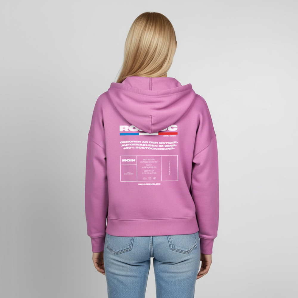 Rostock 'ROZTOC' Edition Bio Zip Hoodie Damen - Pink