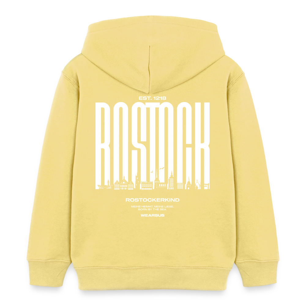 Rostock 'Rostockerkind' Bio Sweatshirt Kinder 3-8 Jahre Front Print - Gelb Viva 